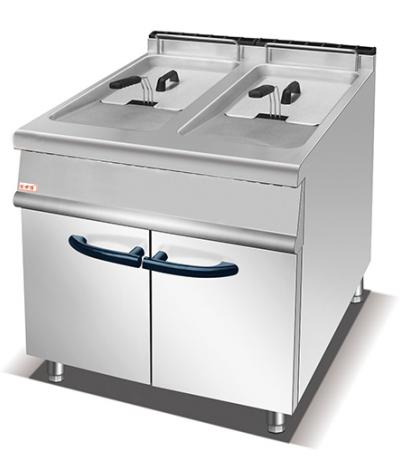 GAS 2-TANK FRYER WITH CABINET