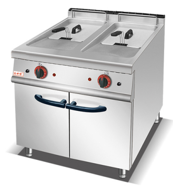 ELECTRIC 2-TANK FRYER WITH CABINET