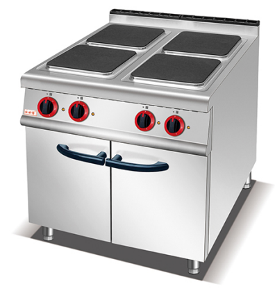 ELECTRIC 6-HOT SQUARE PLATE COOKER WITH CABINET